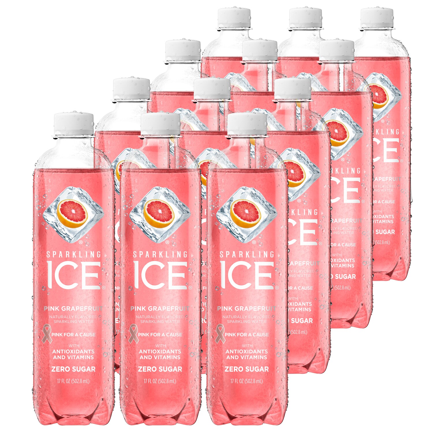 Sparkling Ice Sparkling Water, Pink Grapefruit, Plastic Bottles