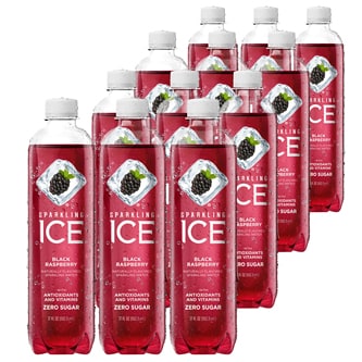 Sparkling Ice Sparkling Water, Black Raspberry, Plastic Bottles