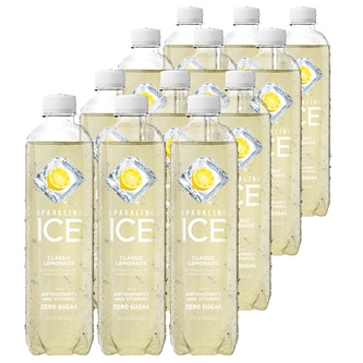 Sparkling Ice Sparkling Water, Classic Lemonade, Plastic Bottles