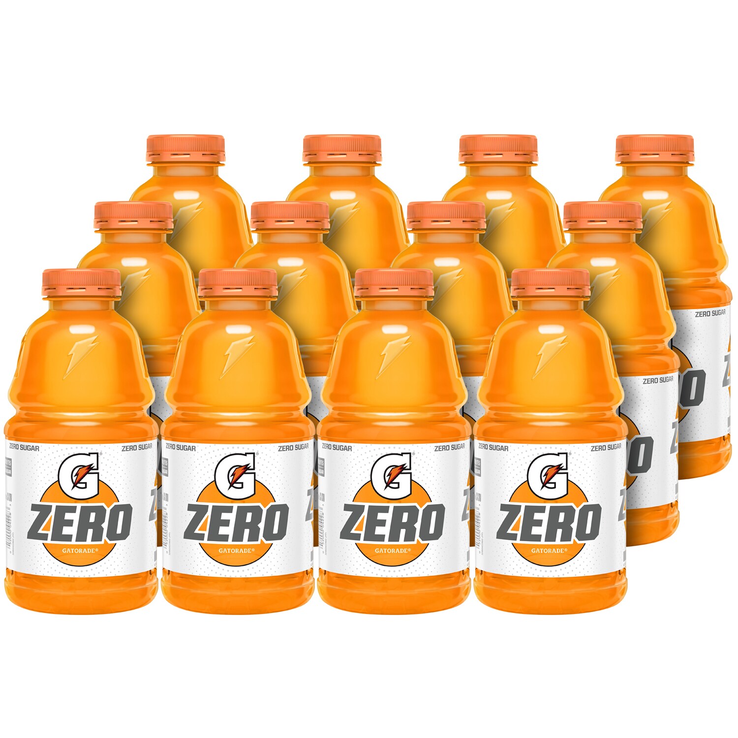 Gatorade Zero Sugar Thirst Quencher Sports Drink, Orange, Plastic Bottles