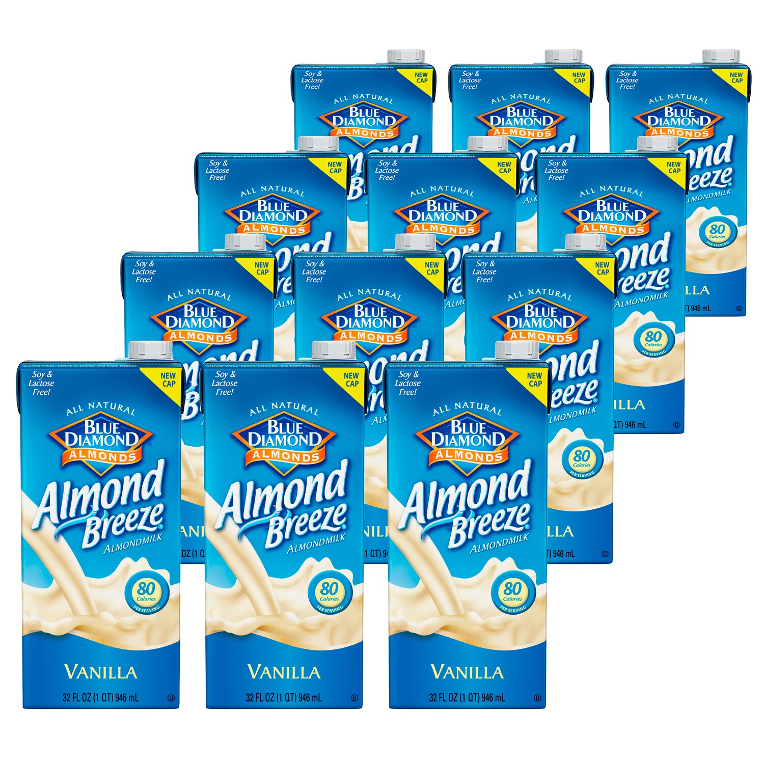 Blue Diamond Almond Breeze Almond Milk, Vanilla, Cartons