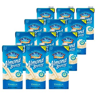Blue Diamond Almond Breeze Almond Milk, Vanilla, Cartons