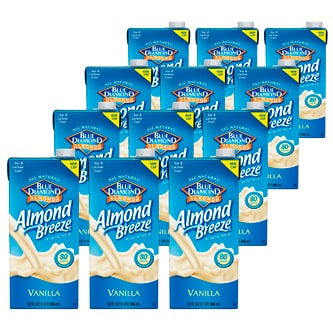 Blue Diamond Almond Breeze Almond Milk, Vanilla, Cartons