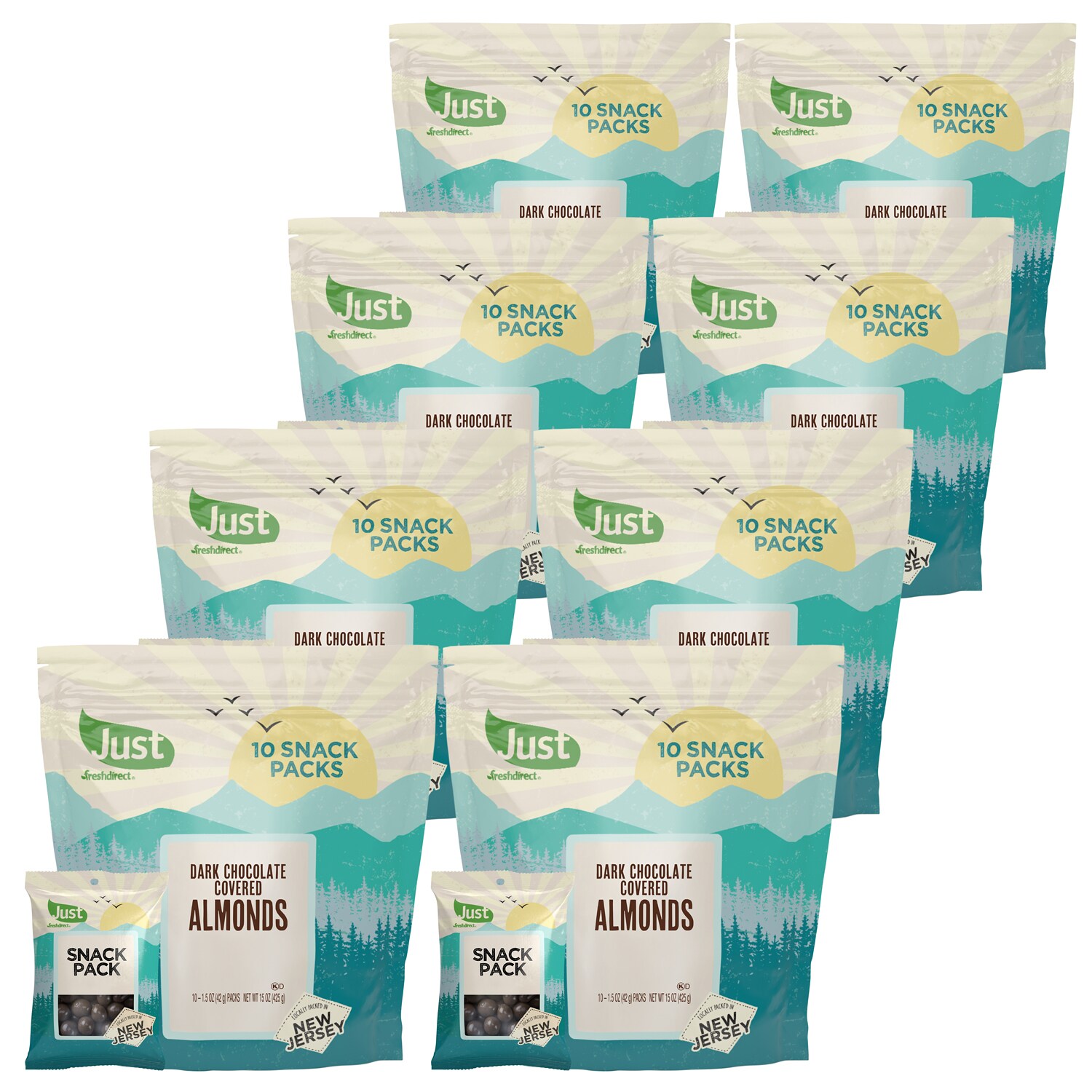 Just FreshDirect Dark Chocolate Covered Almonds Snack Packs