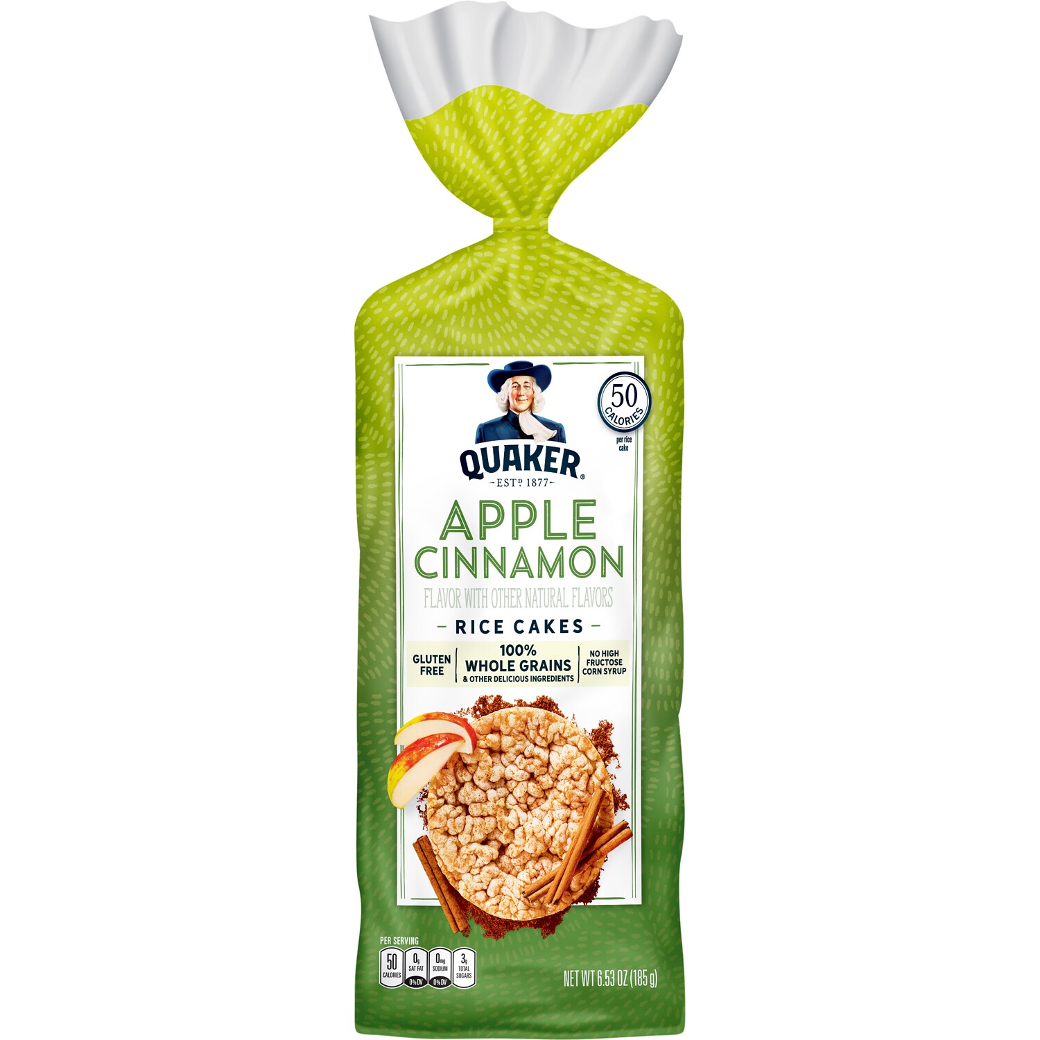 Quaker Fat Free Rice Cakes, Apple Cinnamon