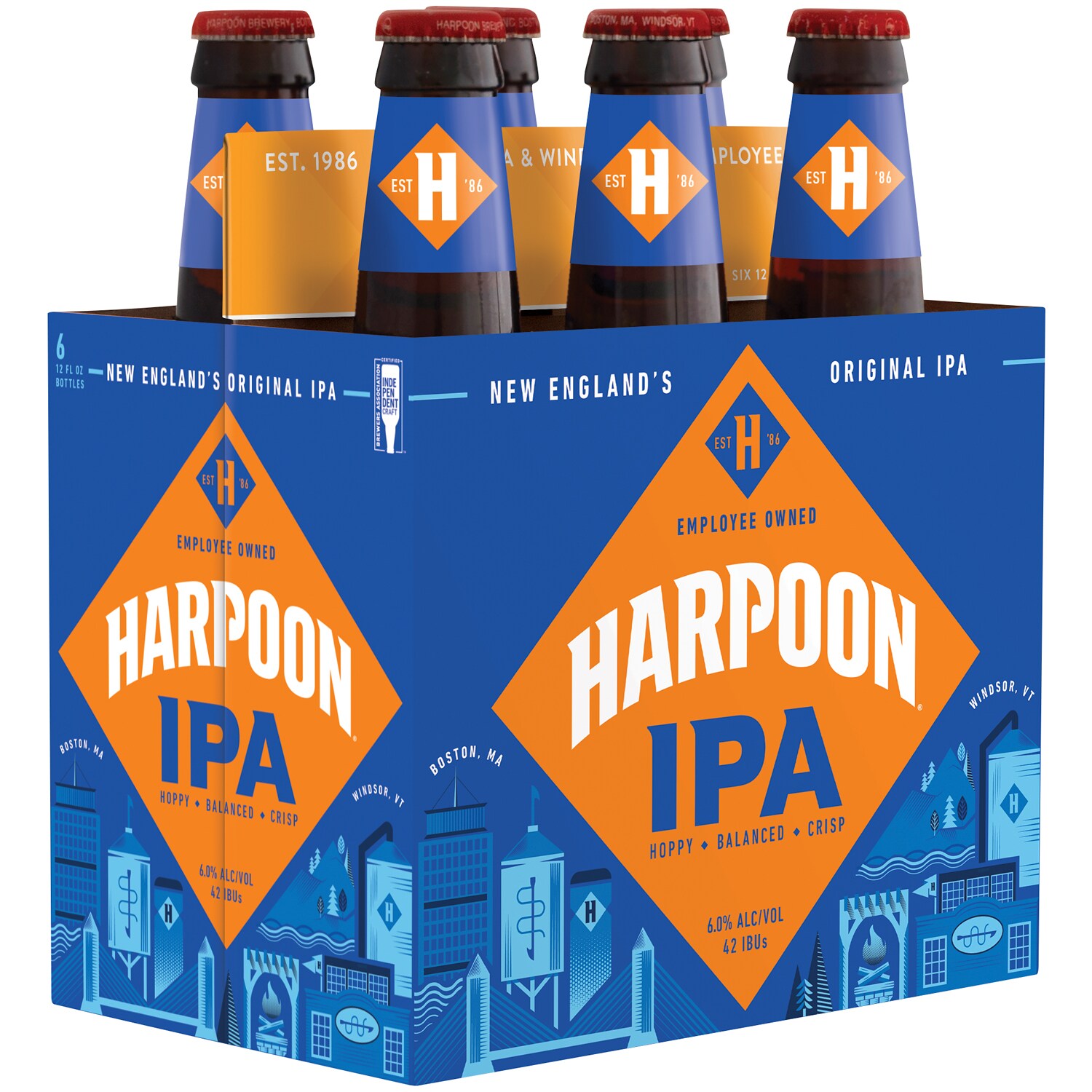 Harpoon India Pale Ale, Glass Bottles