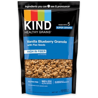 KIND Healthy Grains Granola Clusters, Vanilla Blueberry with Flax Seeds