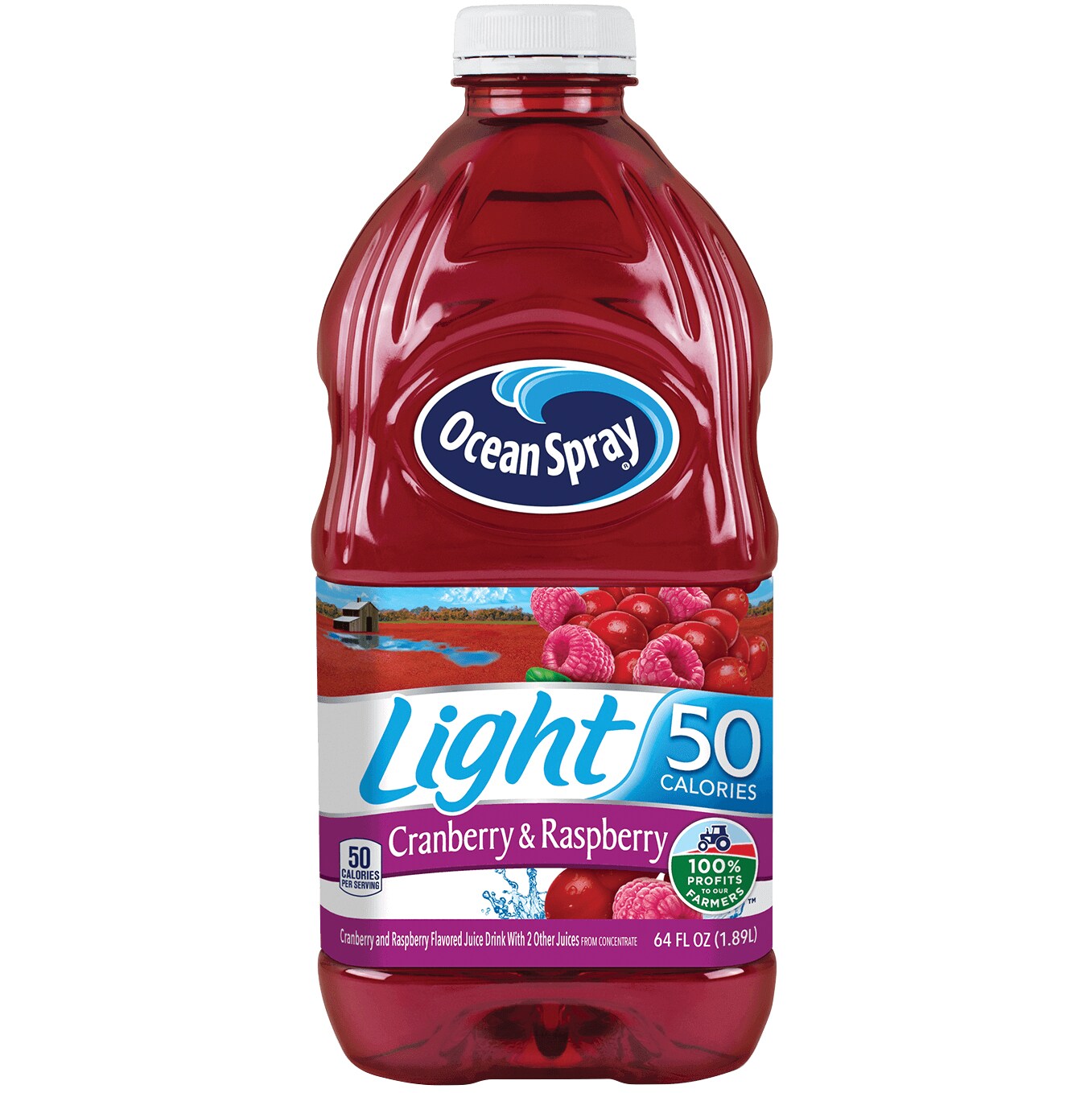 Ocean Spray Light Cran-Raspberry Juice Beverage, Plastic Bottle