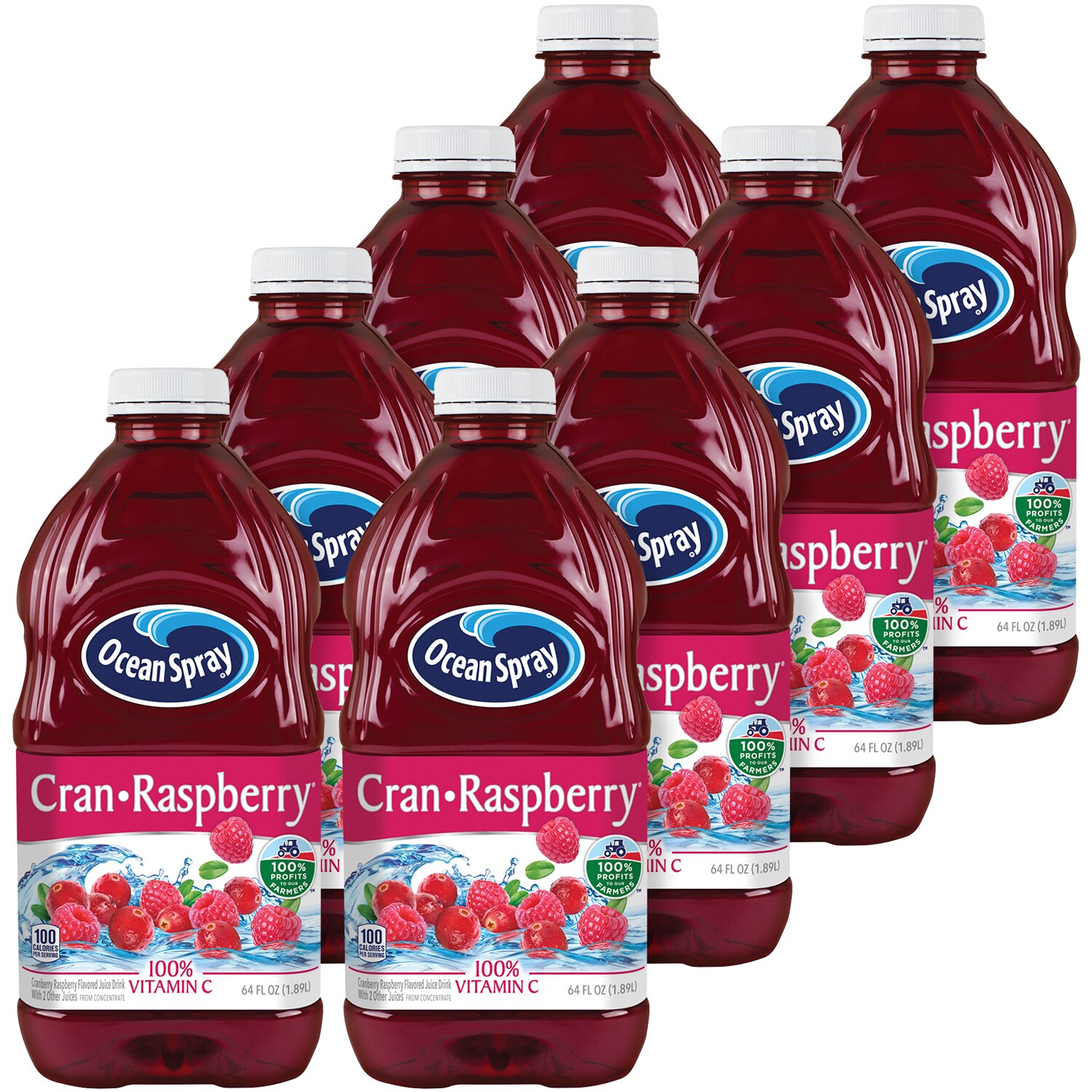Ocean Spray Cran-Raspberry Juice Cocktail, Plastic Bottles