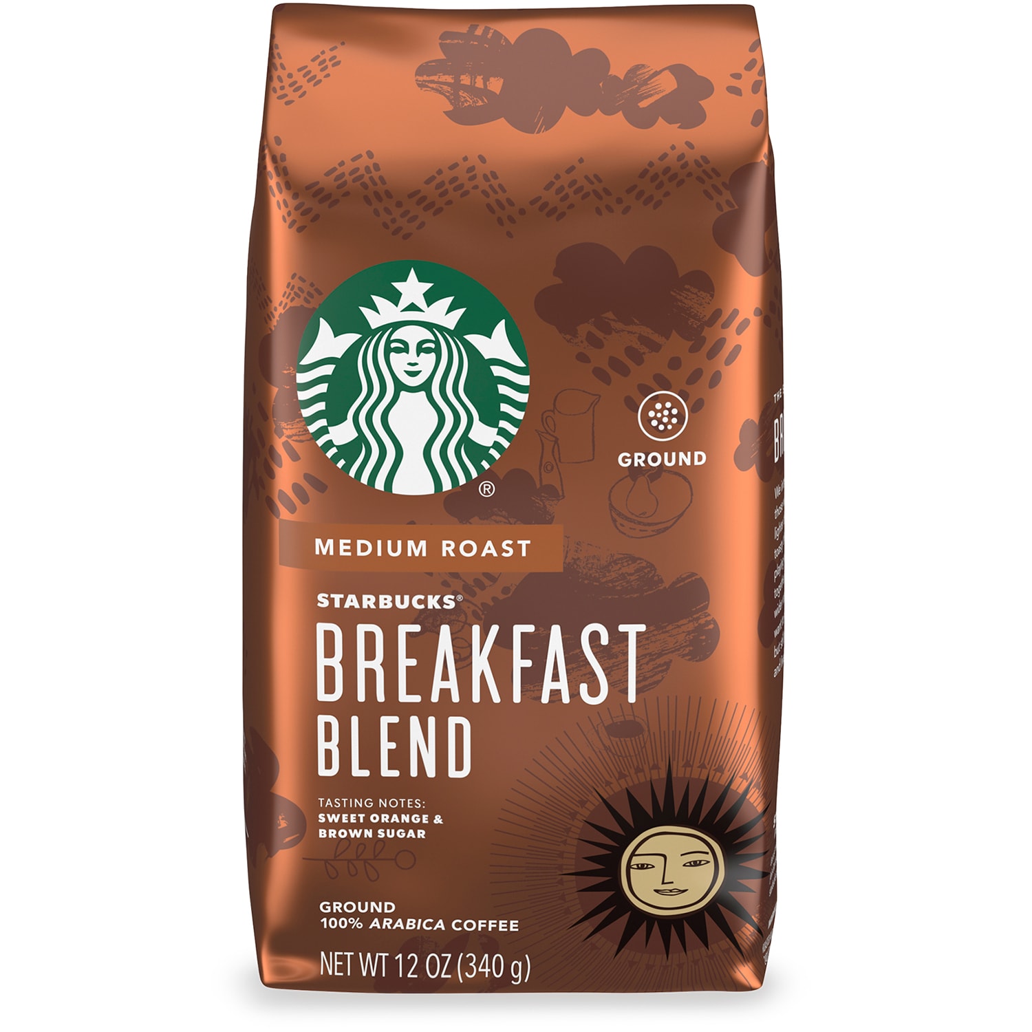 Starbucks Medium Breakfast Blend Ground Coffee 