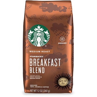 Starbucks Medium Breakfast Blend Ground Coffee 
