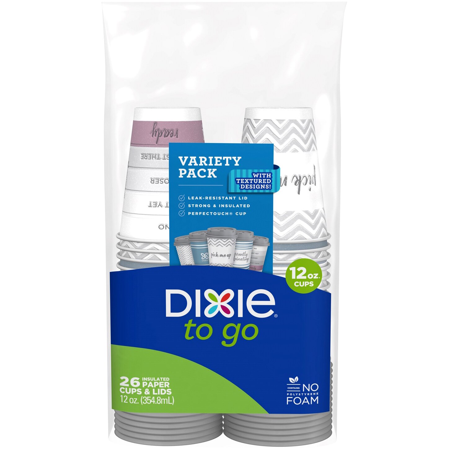 Dixie To Go, Cups and Lids, 12oz