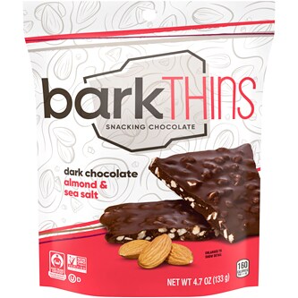 Barkthins Snacking Chocolate, Dark Chocolate Almond & Sea Salt