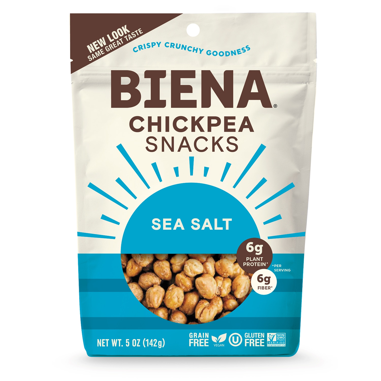 Biena Chickpea Snacks, Sea Salt