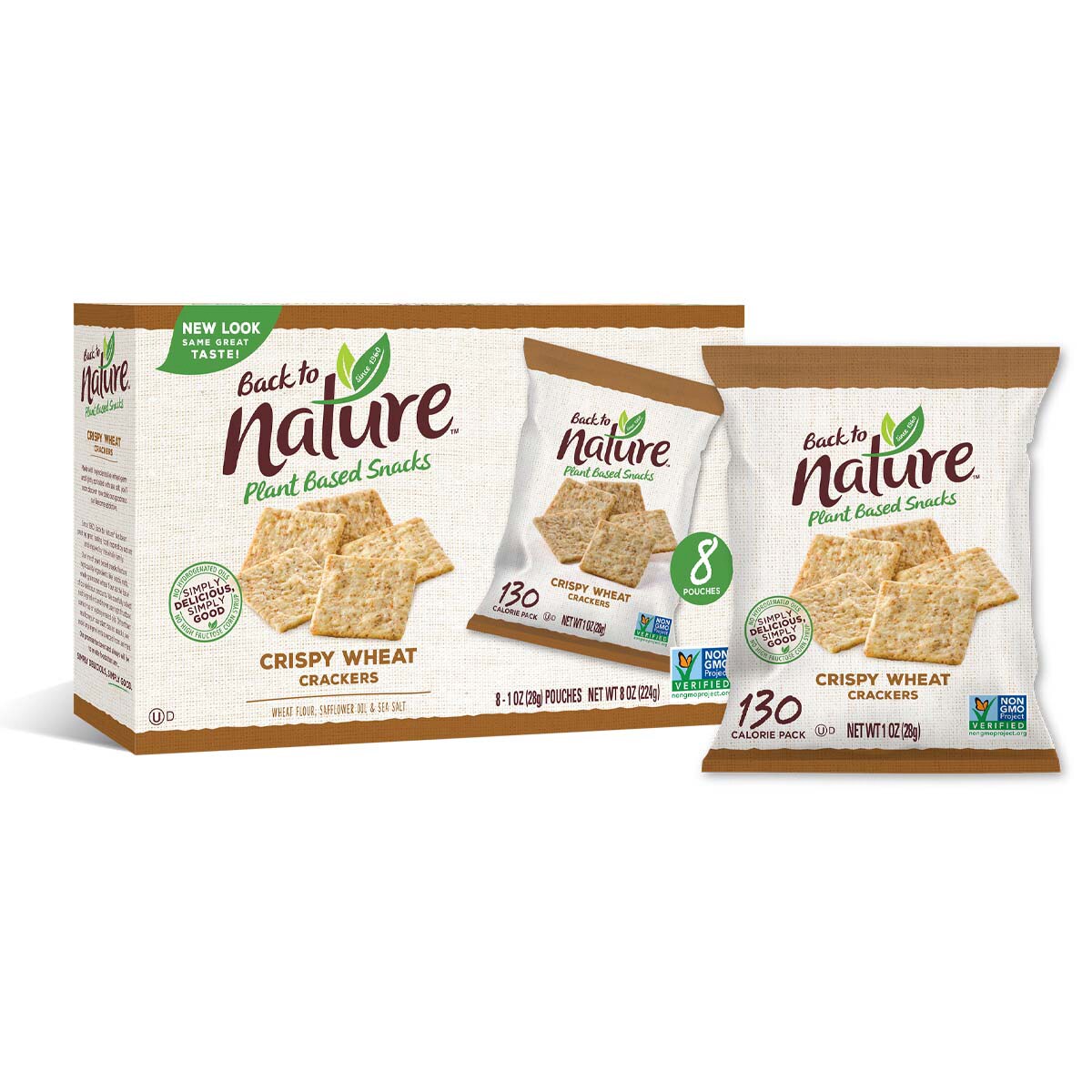 Back to Nature Crackers Snack Packs, Crispy Wheat