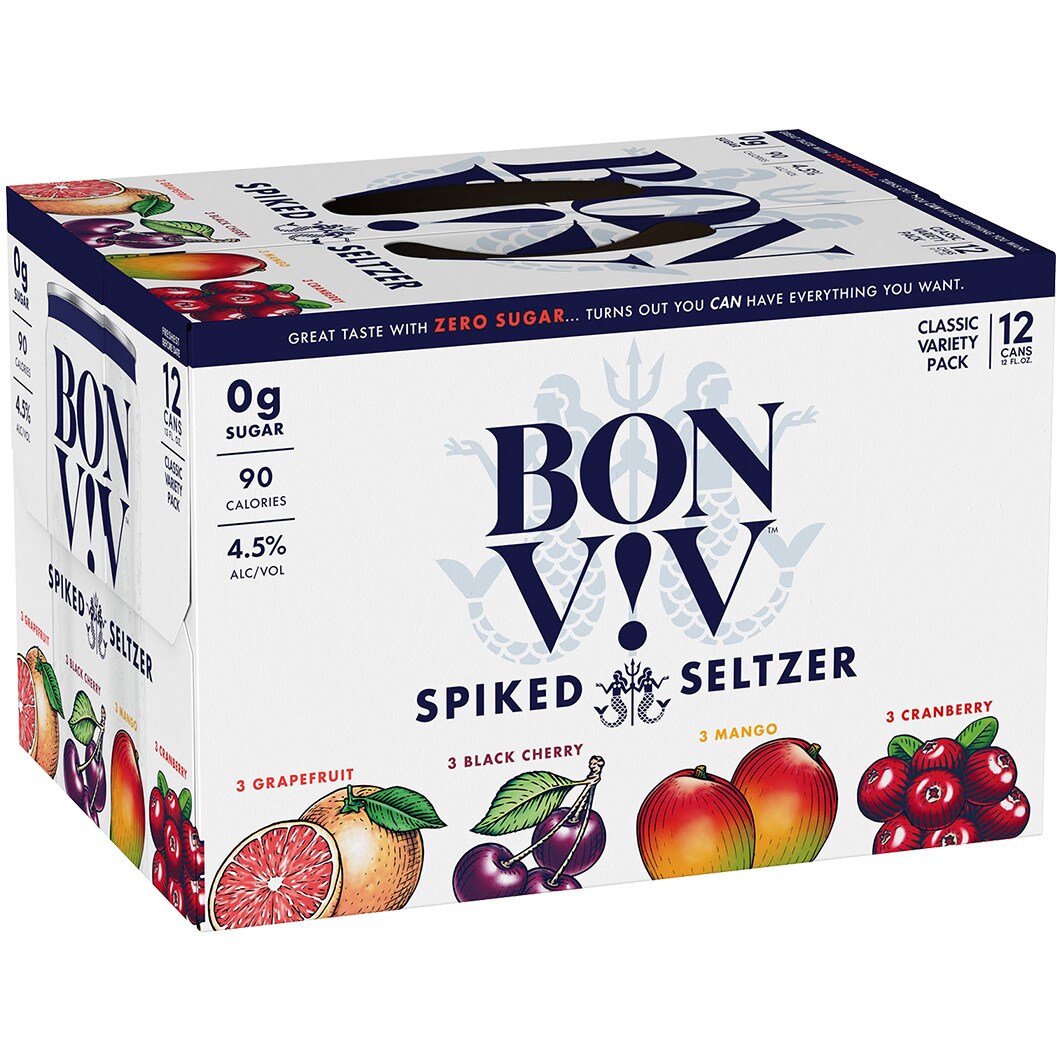 Bon & Viv Spiked Seltzer Variety Pack, Cans