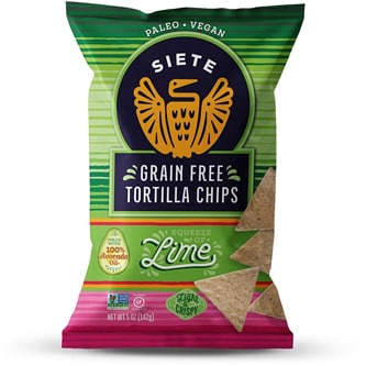 Siete Grain Free Tortilla Chips, Lime
