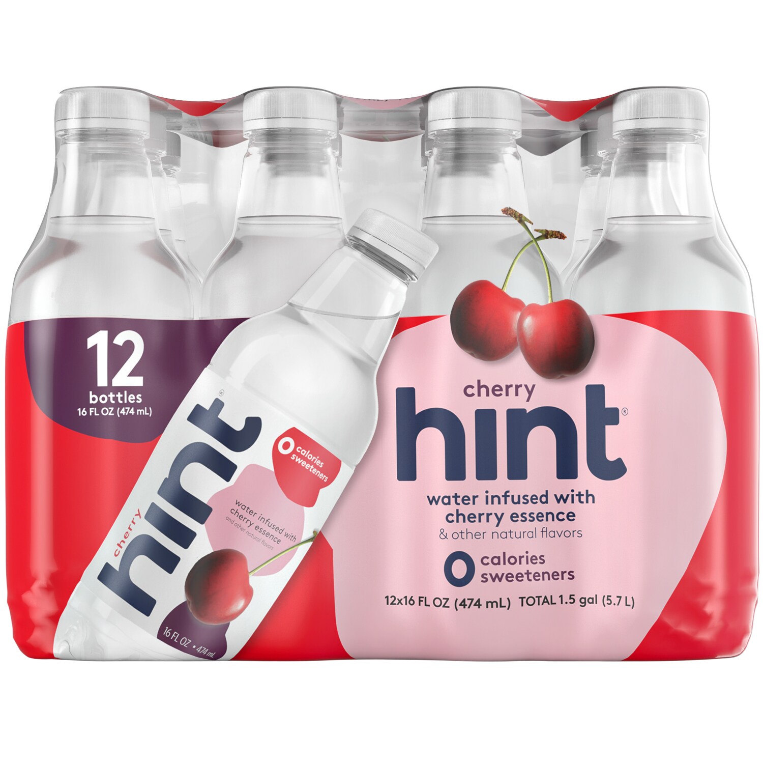 Hint Water, Cherry, Plastic Bottles
