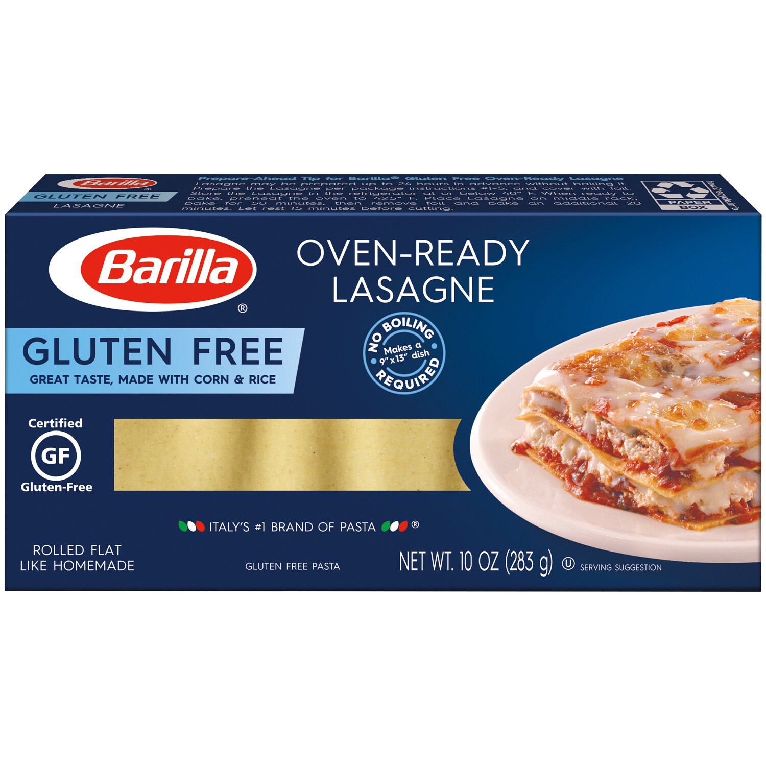 Order Barilla Gluten Free Oven Ready Lasagne Fast Delivery