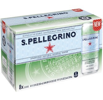 S.Pellegrino Sparkling Natural Mineral Water, Cans