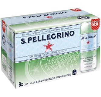 San Pellegrino Sparkling Natural Mineral Water, Cans