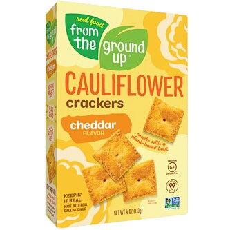 From The Ground Up Cauliflower Crackers, Cheddar