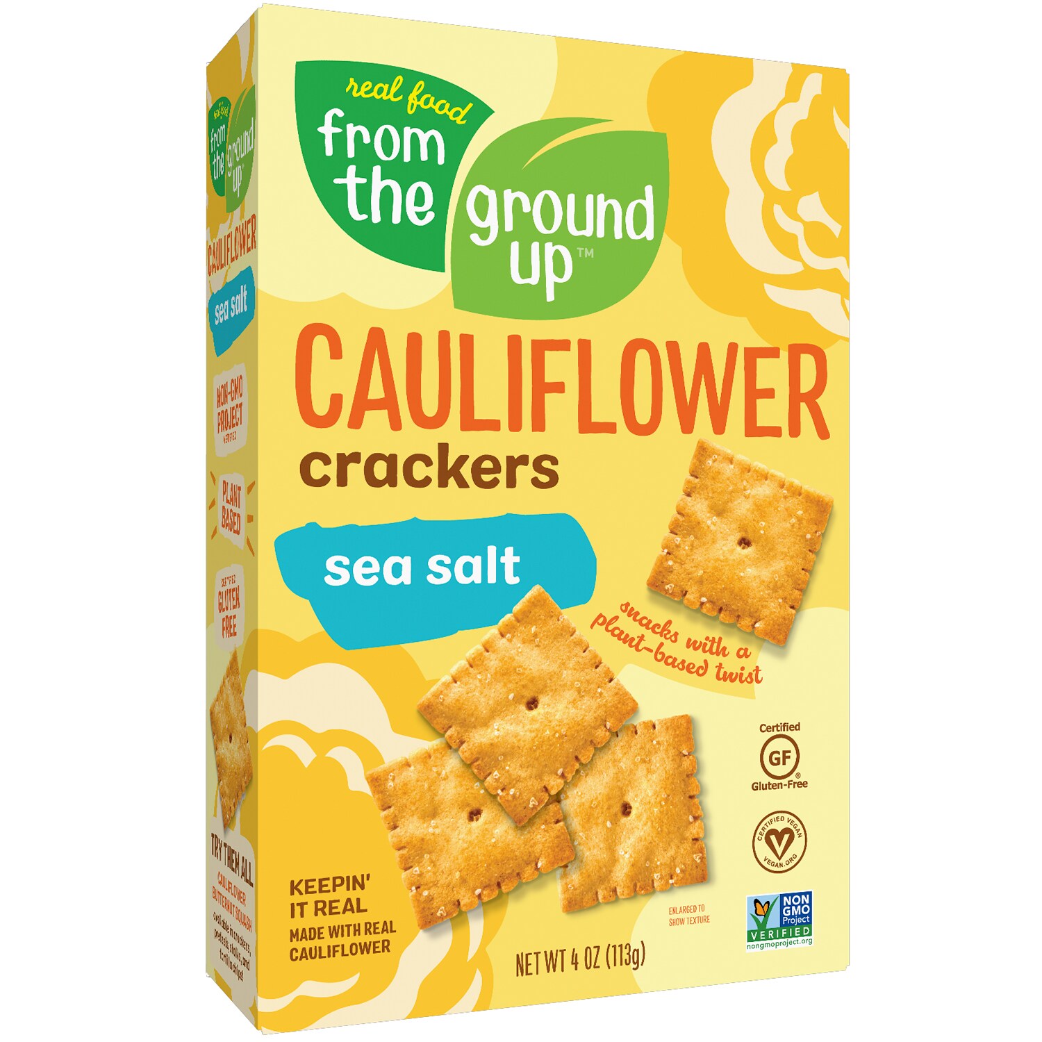 From The Ground Up Cauliflower Crackers, Sea Salt