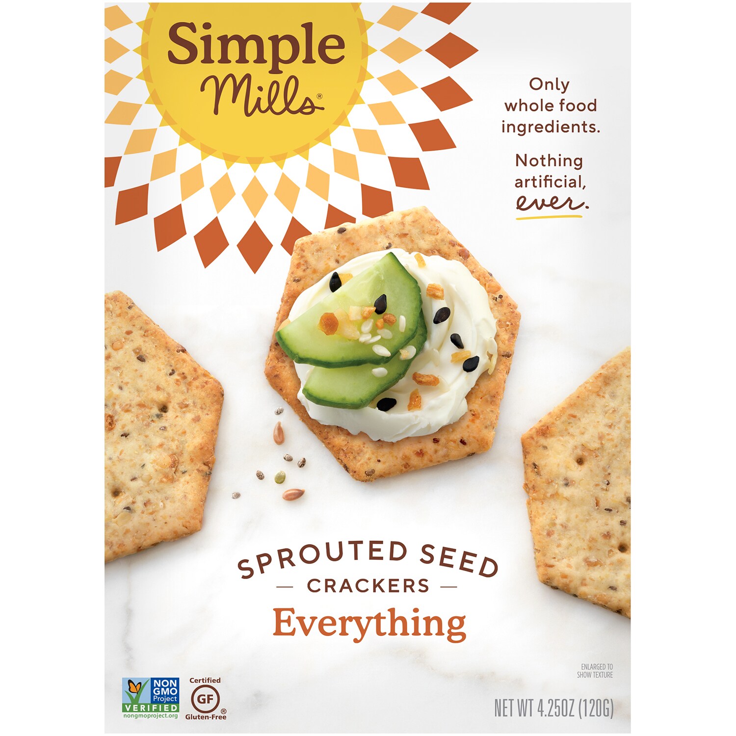 Simple Mills Sprouted Seed Crackers, Everything