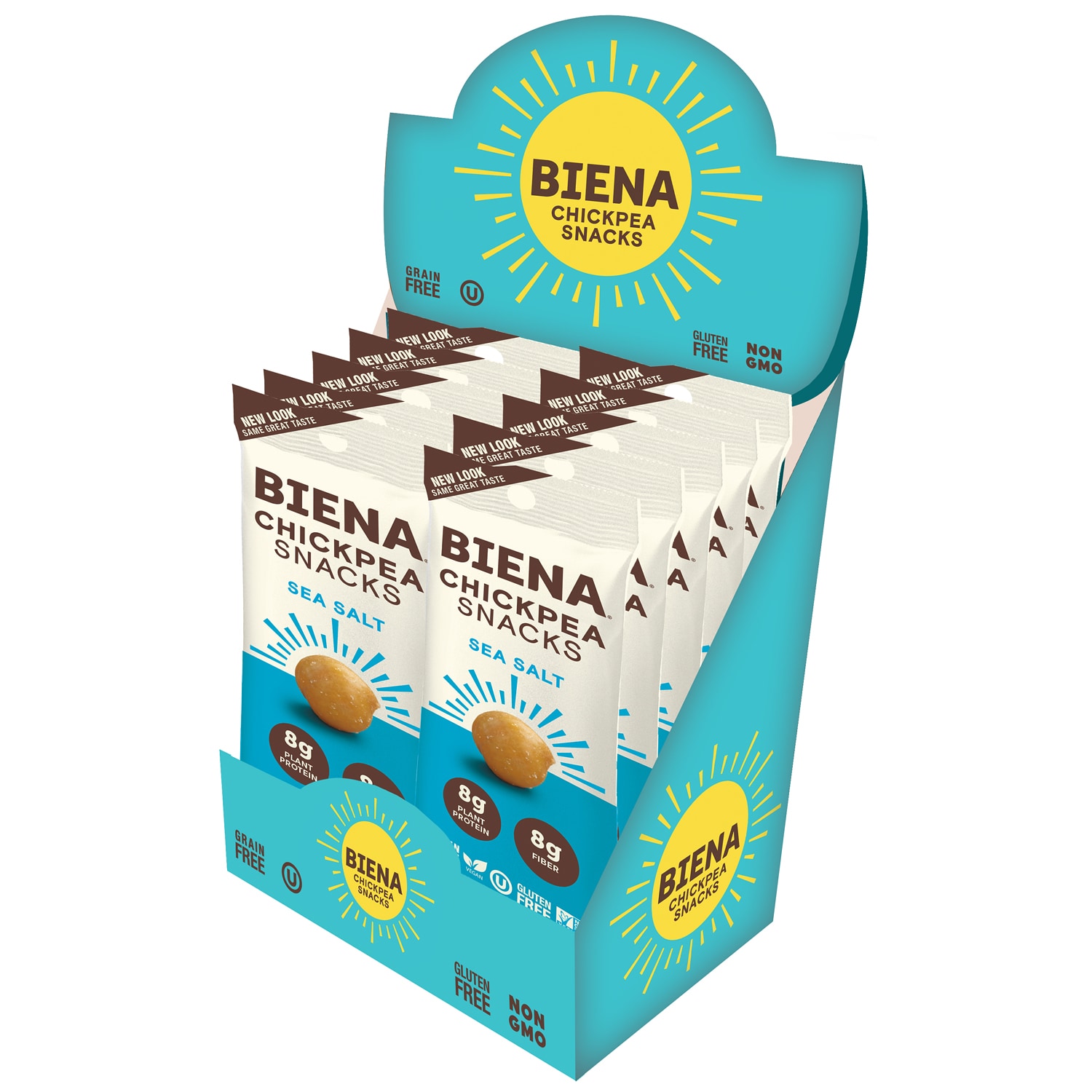 Biena Chickpea Snacks, Sea Salt
