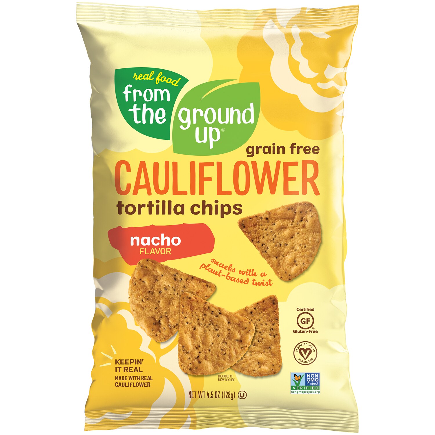From The Ground Up Cauliflower Tortilla Chips, Nacho