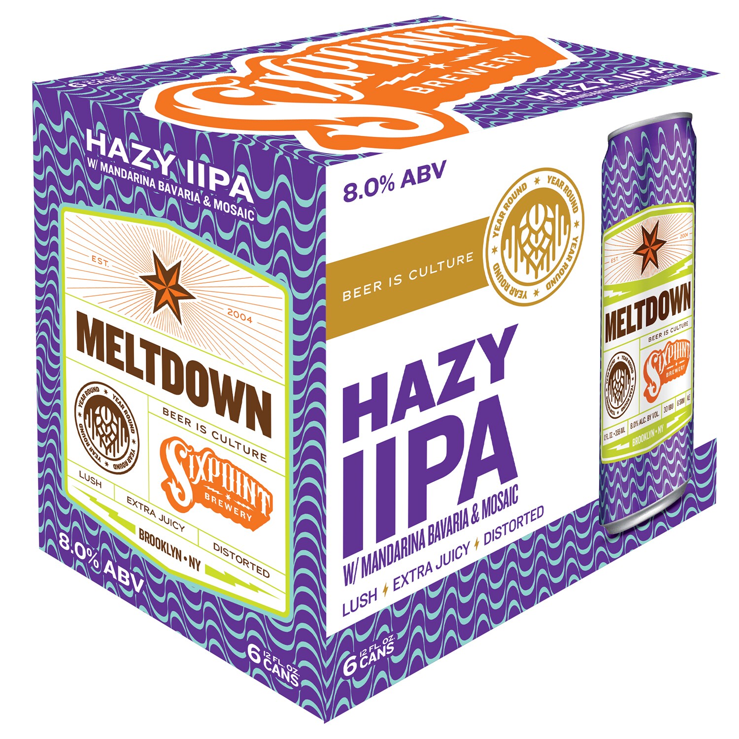Sixpoint Brewery Meltdown Hazy IIPA, Cans