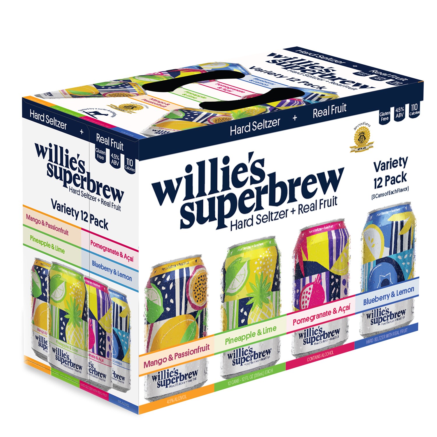 Willie's Superbrew Hard Seltzer Variety Pack, Cans