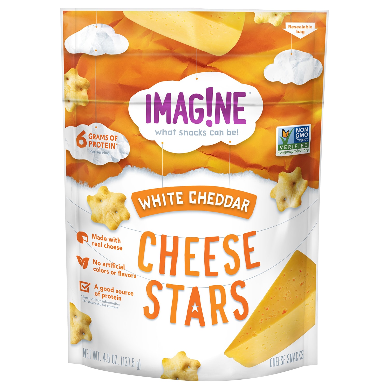 Imag!ne Cheese Stars, White Cheddar