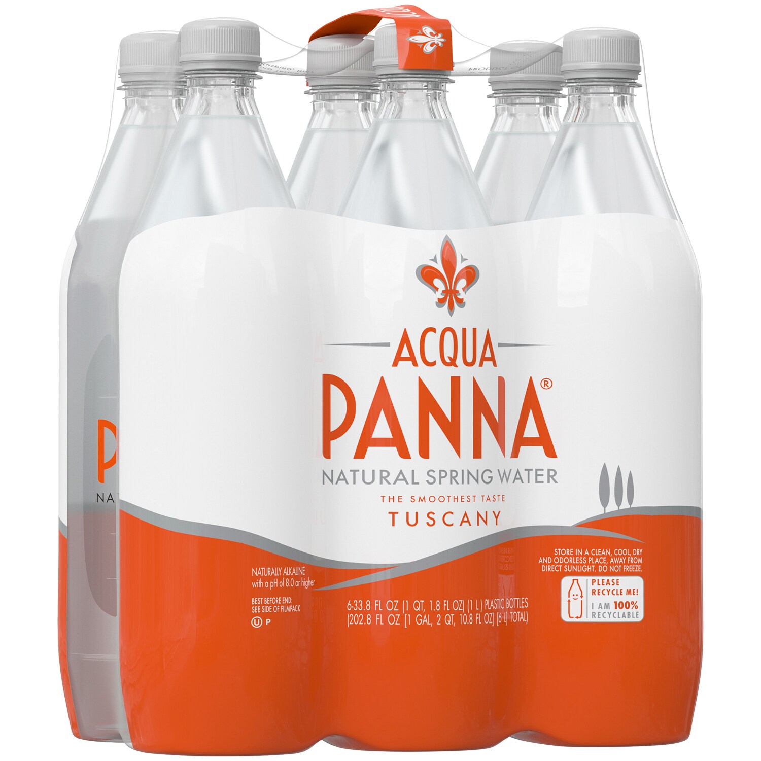 Acqua Panna Natural Spring Water, Plastic Bottles