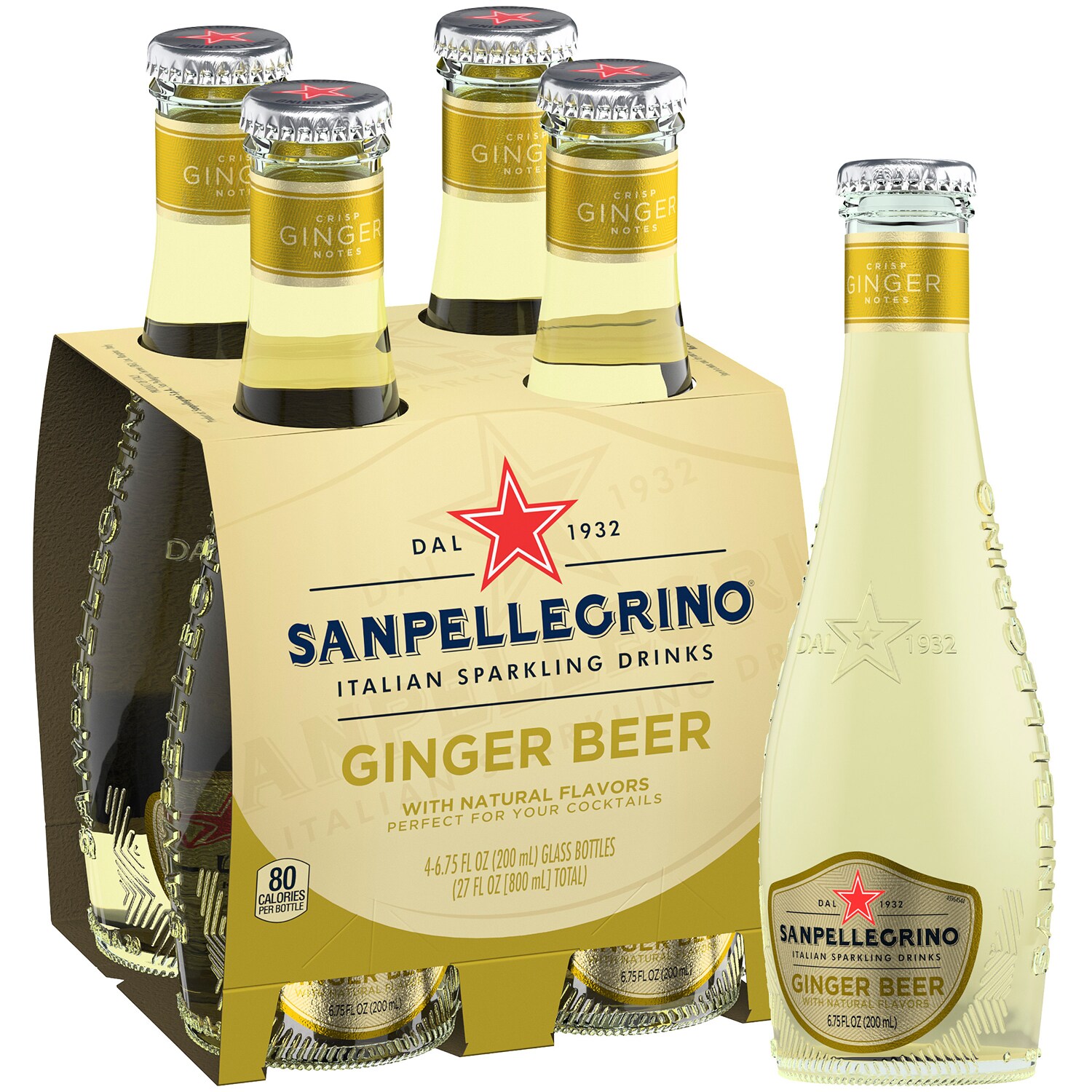 San Pellegrino Ginger Beer, Glass Bottles