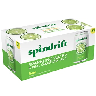 Spindrift Sparkling Water, Lime, Cans