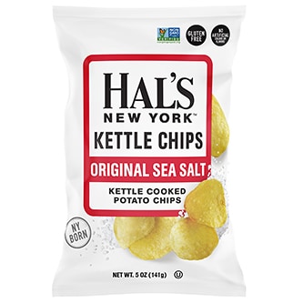 Hal's New York Kettle Cooked Potato Chips, Original Sea Salt