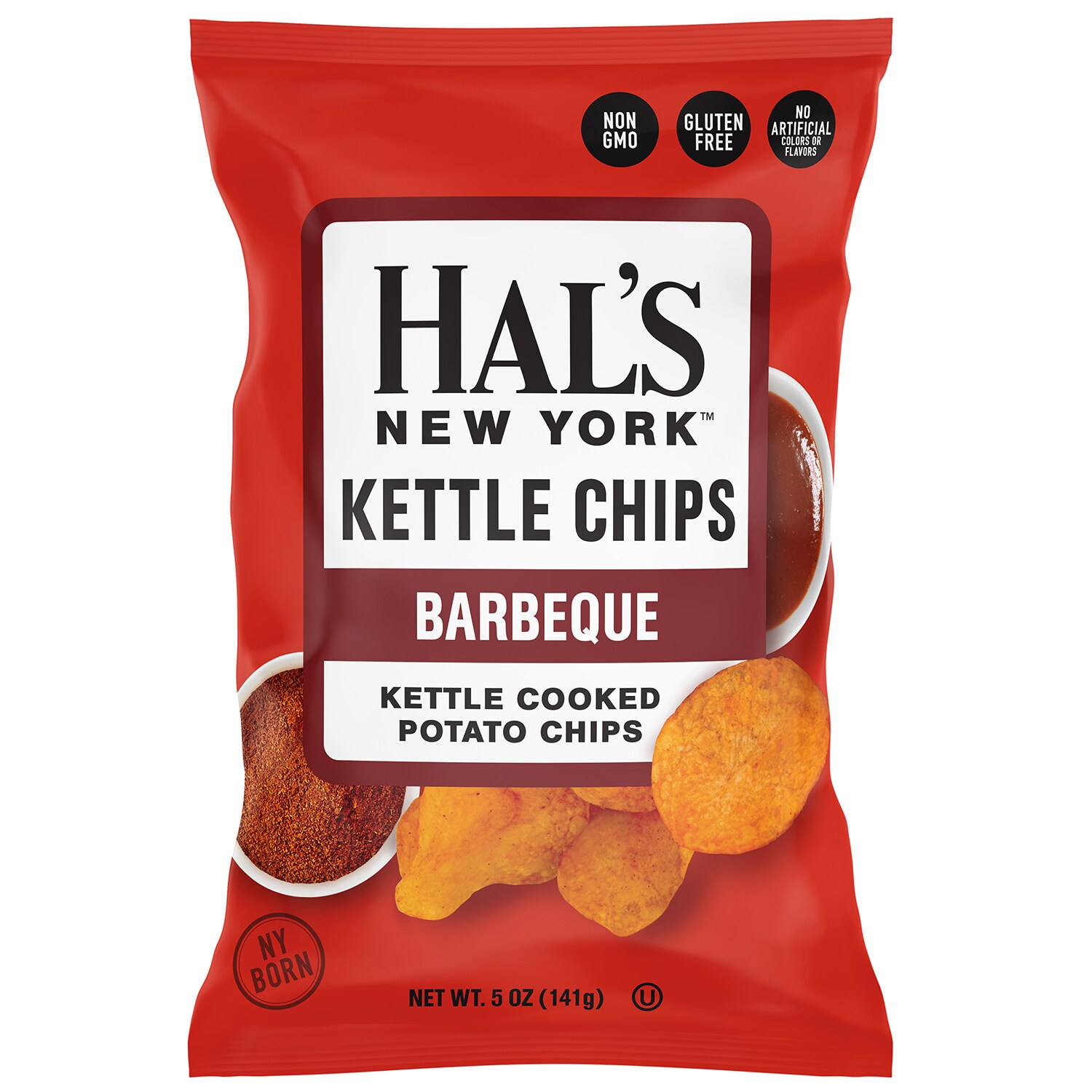 Hal's New York Kettle Cooked Potato Chips, Barbeque