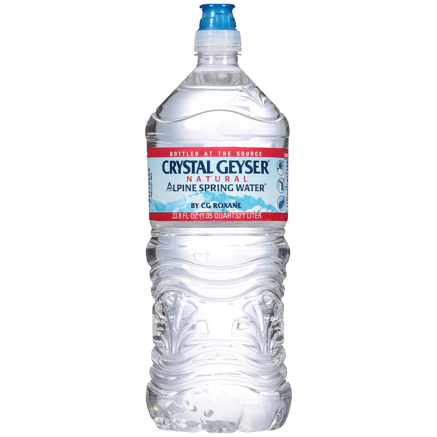 Crystal Geyser Natural Alpine Spring Water, Sport Cap, Plastic Bottles