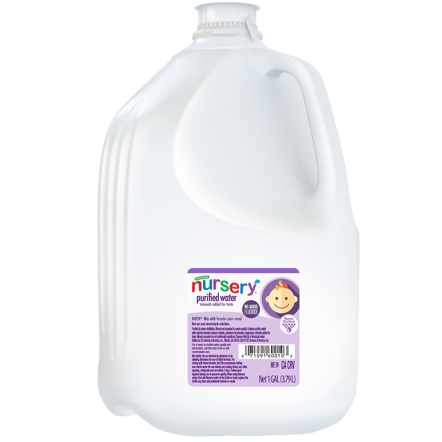 Nursery Purified Water, No Added Fluoride, Plastic Bottle