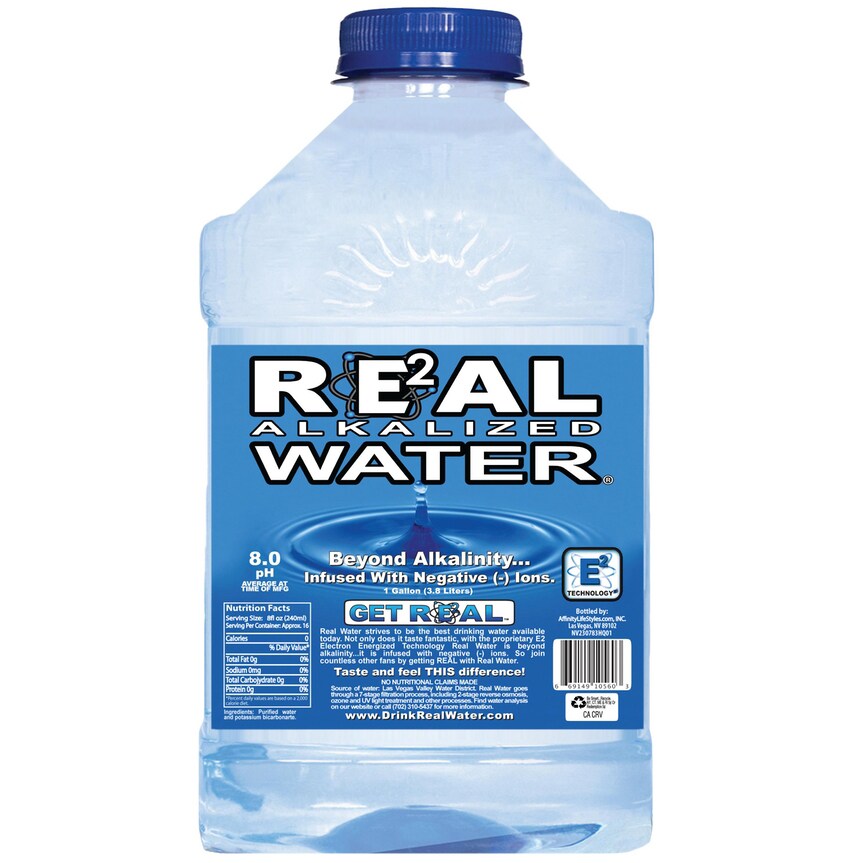 Real Water Alkalized Water, Plastic Bottle