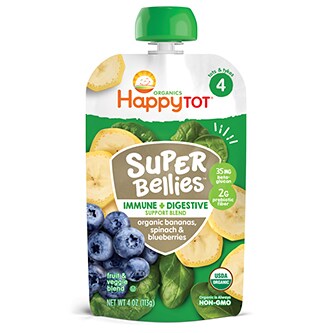 Happy Family Happy Tot Super Bellies, Bananas, Spinach & Blueberries