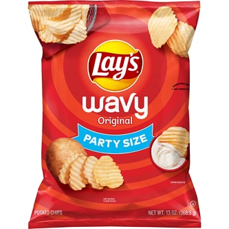 Lay's Wavy Potato Chips, Original, Party Size