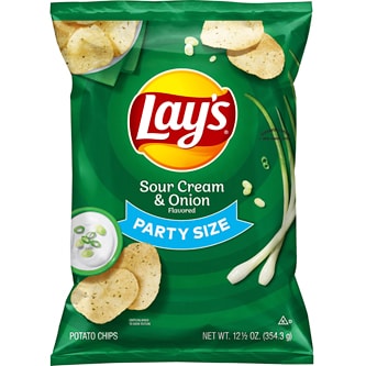 Lay's Potato Chips, Sour Cream & Onion, Party Size