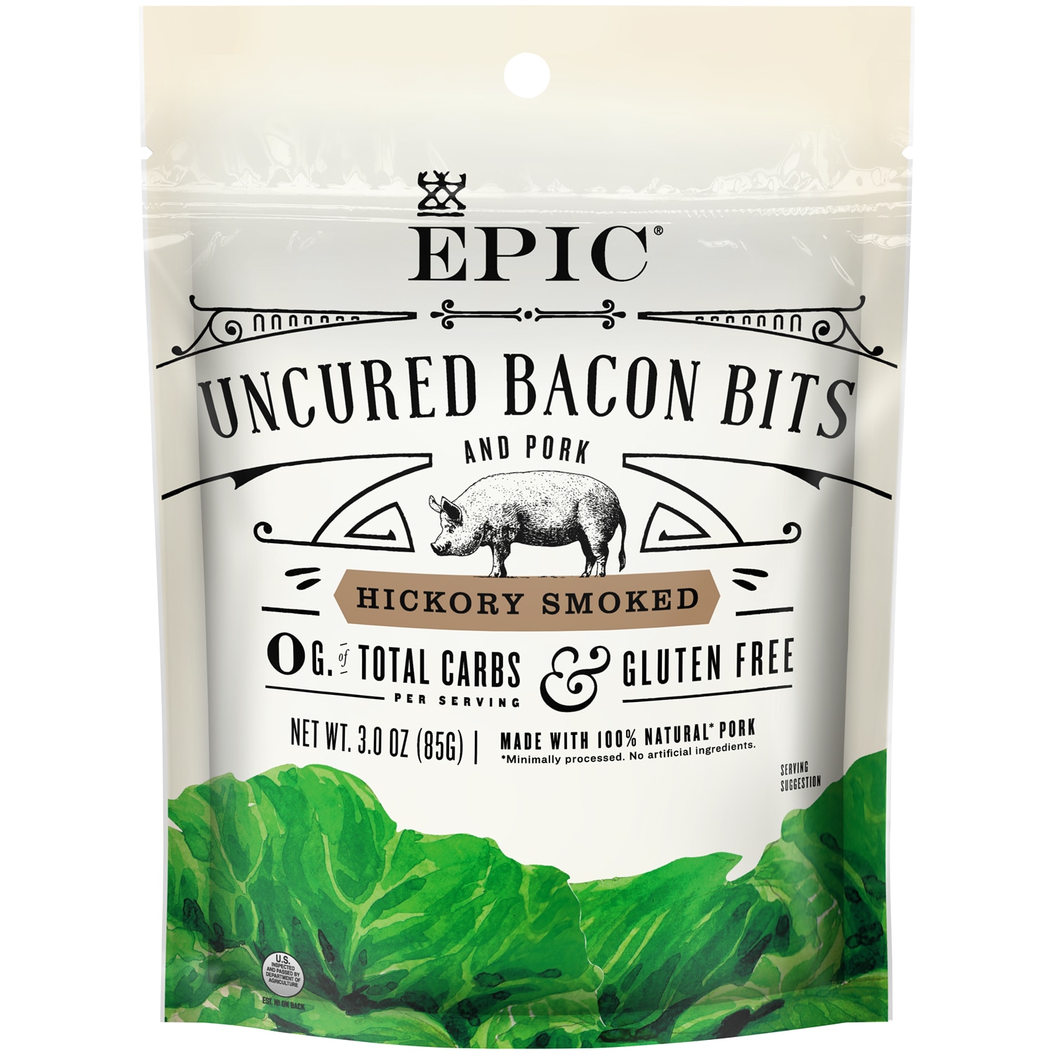 Epic Uncured Bacon and Pork Bits, Hickory Smoked