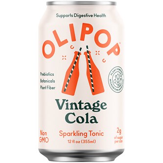 OLIPOP 9g Fiber Prebiotic Soda, Vintage Cola, Can