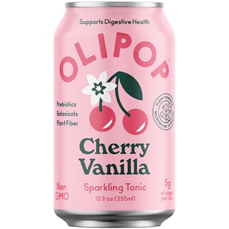 OLIPOP 9g Fiber Prebiotic Soda, Cherry Vanilla, Can