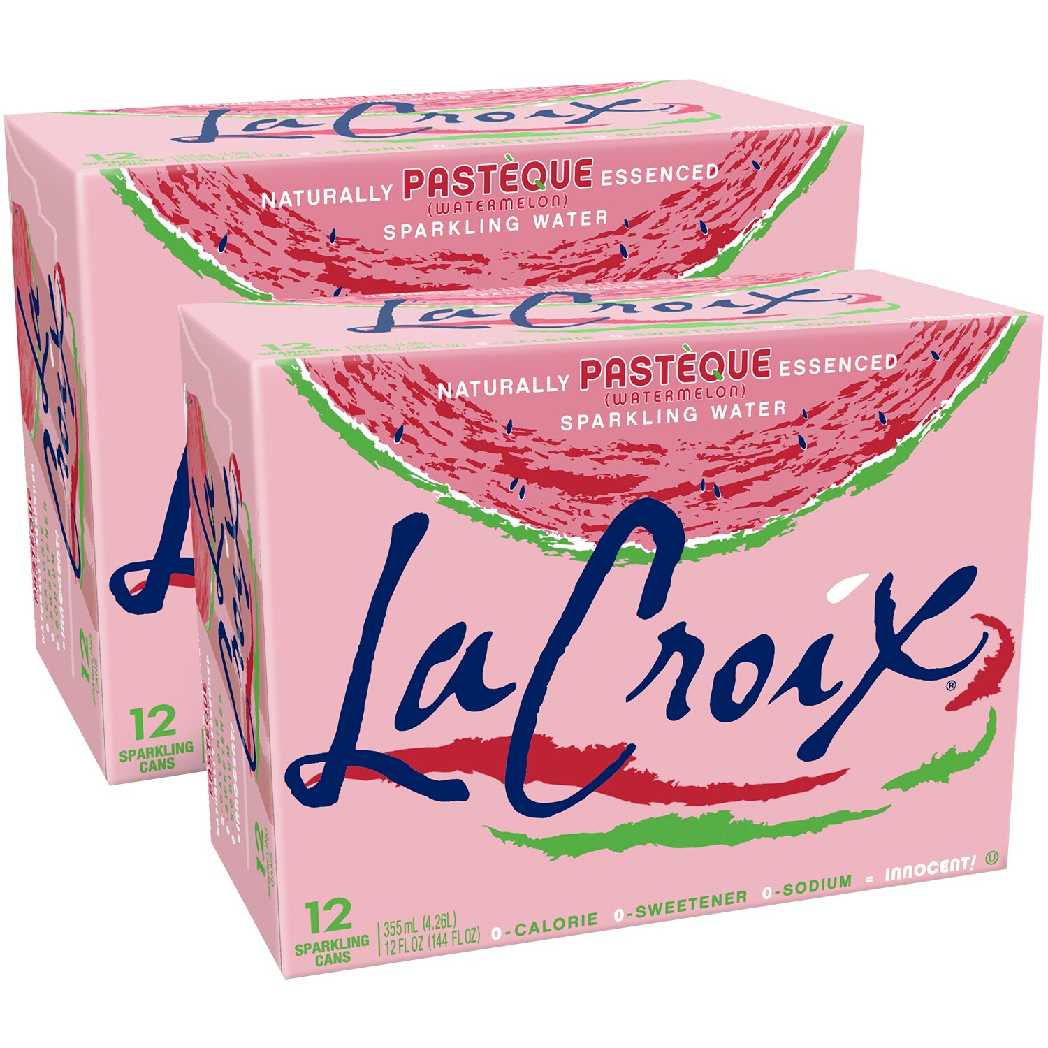LaCroix Sparkling Water, Pastèque (Watermelon), Cans