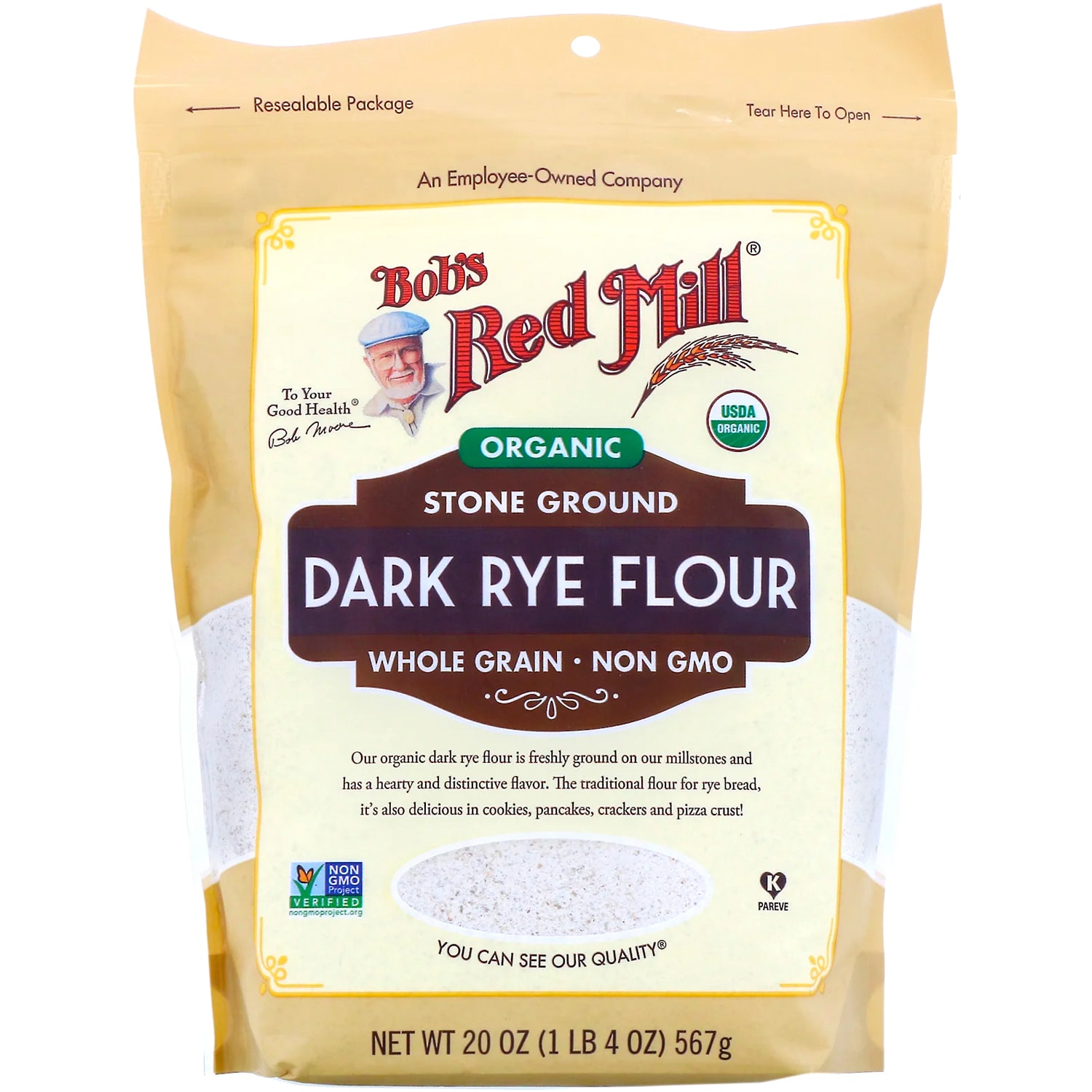 Bob's Red Mill Organic Stone Ground Dark Rye Flour