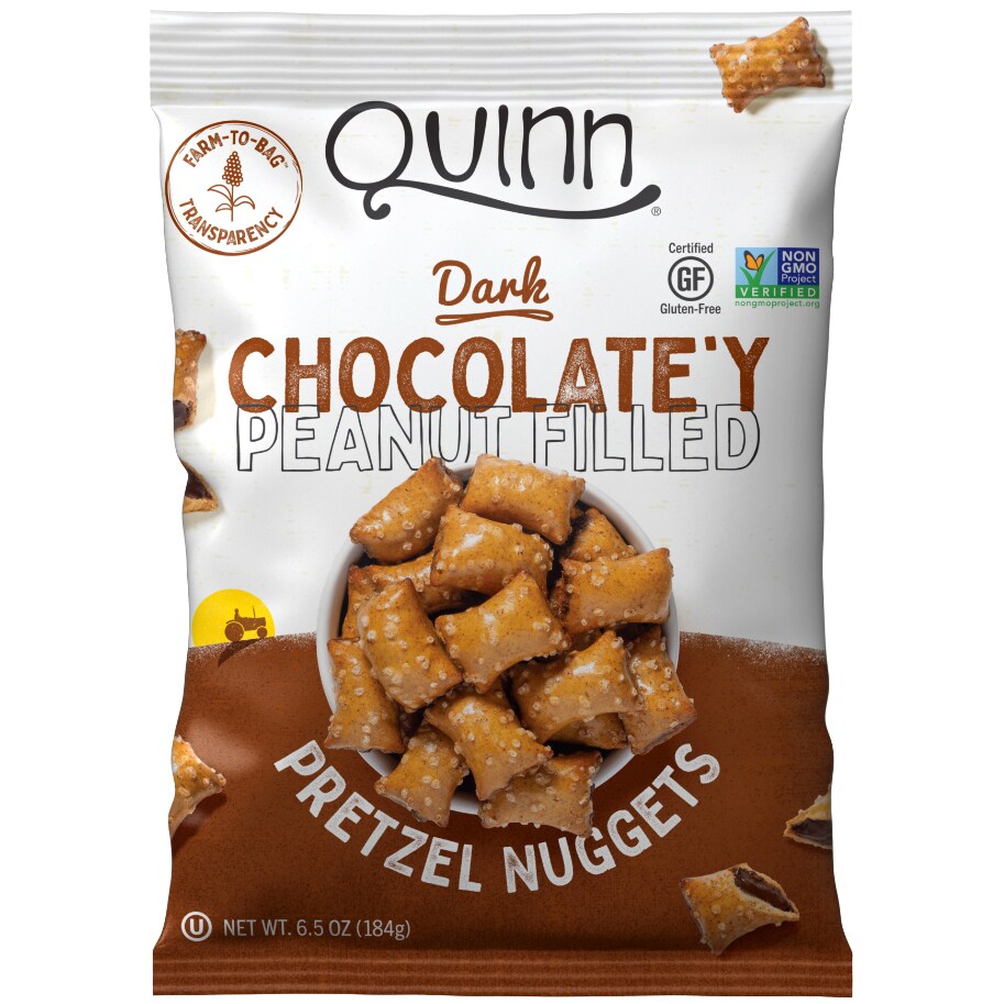 Quinn Pretzel Nuggets, Dark Chocolate'y Peanut